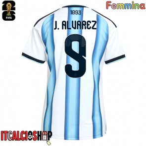 Argentina Julian Alvarez #9 Prima Maglia Femmina Mondiali 2026 Manica Corta